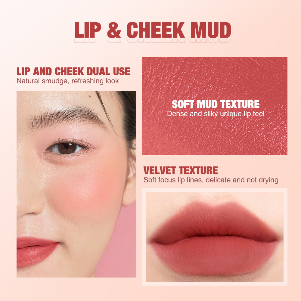 O.TWO.O Velvet Matte Lip & Cheek Mud - 2g