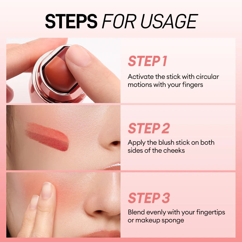 O.TWO.O Two-Color Blush Stick β High Pigment Nude Pink | Long-Wear, Silky Texture | Qatar