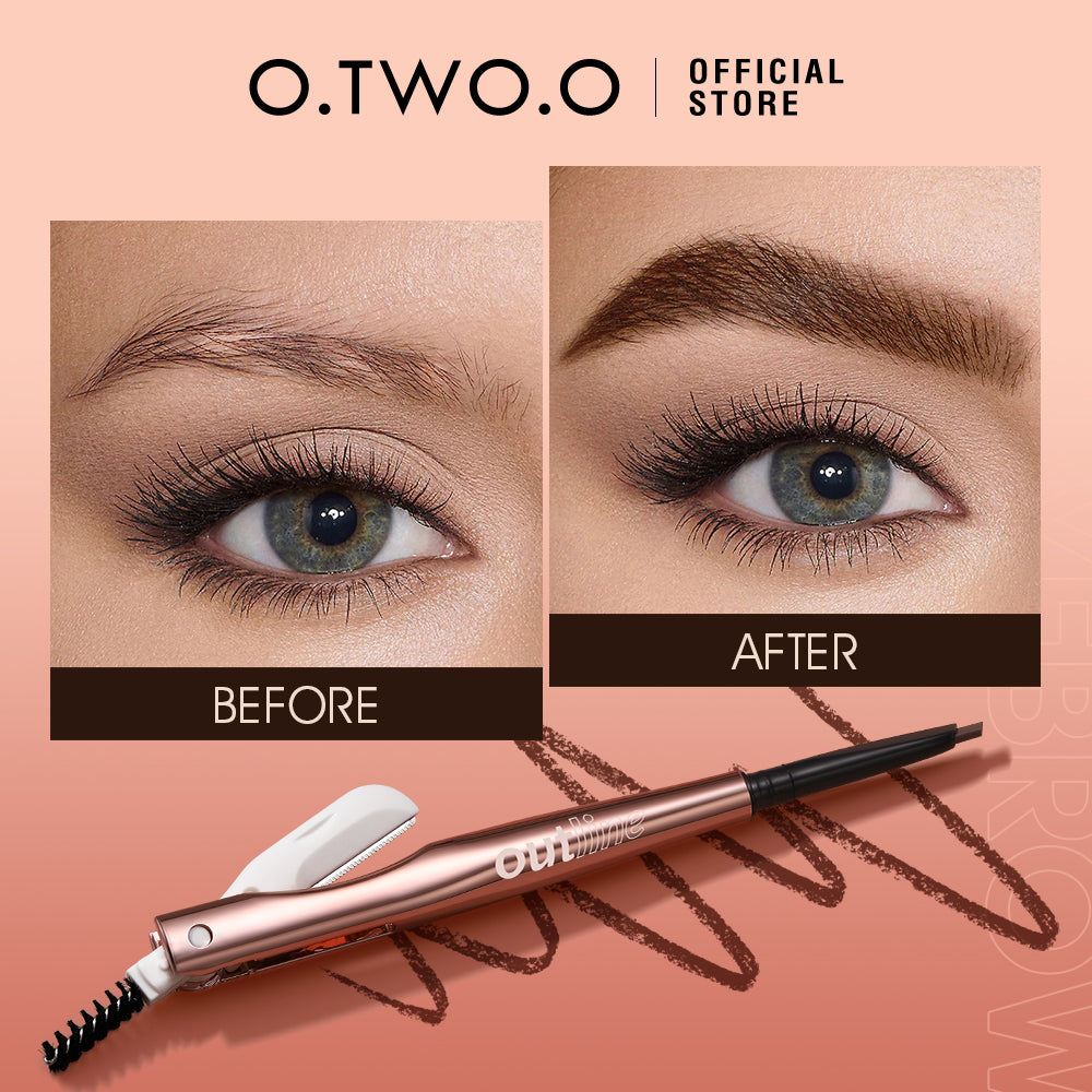 O.TWO.O 3 IN 1 Eyebrow Pen with Eyebrow scraper, brush, eyebrow pencil - 12g