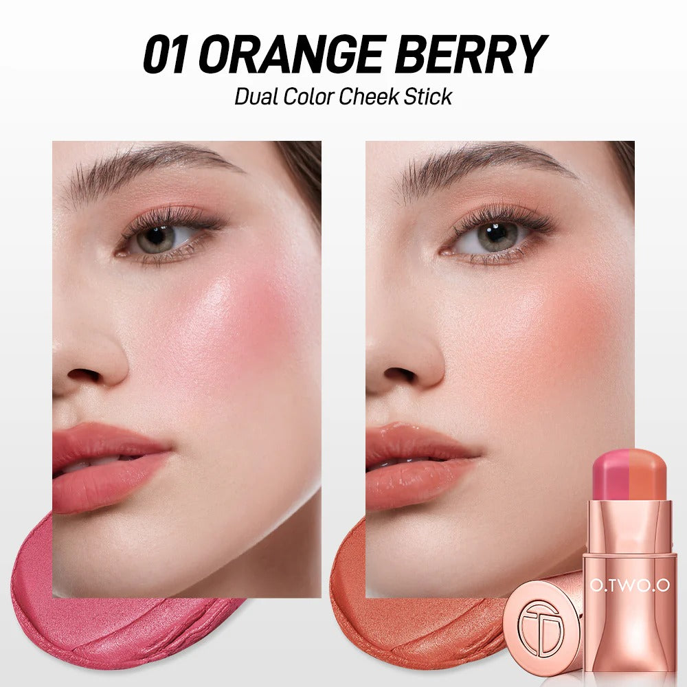 O.TWO.O Two-Color Blush Stick β High Pigment Nude Pink | Long-Wear, Silky Texture | Qatar