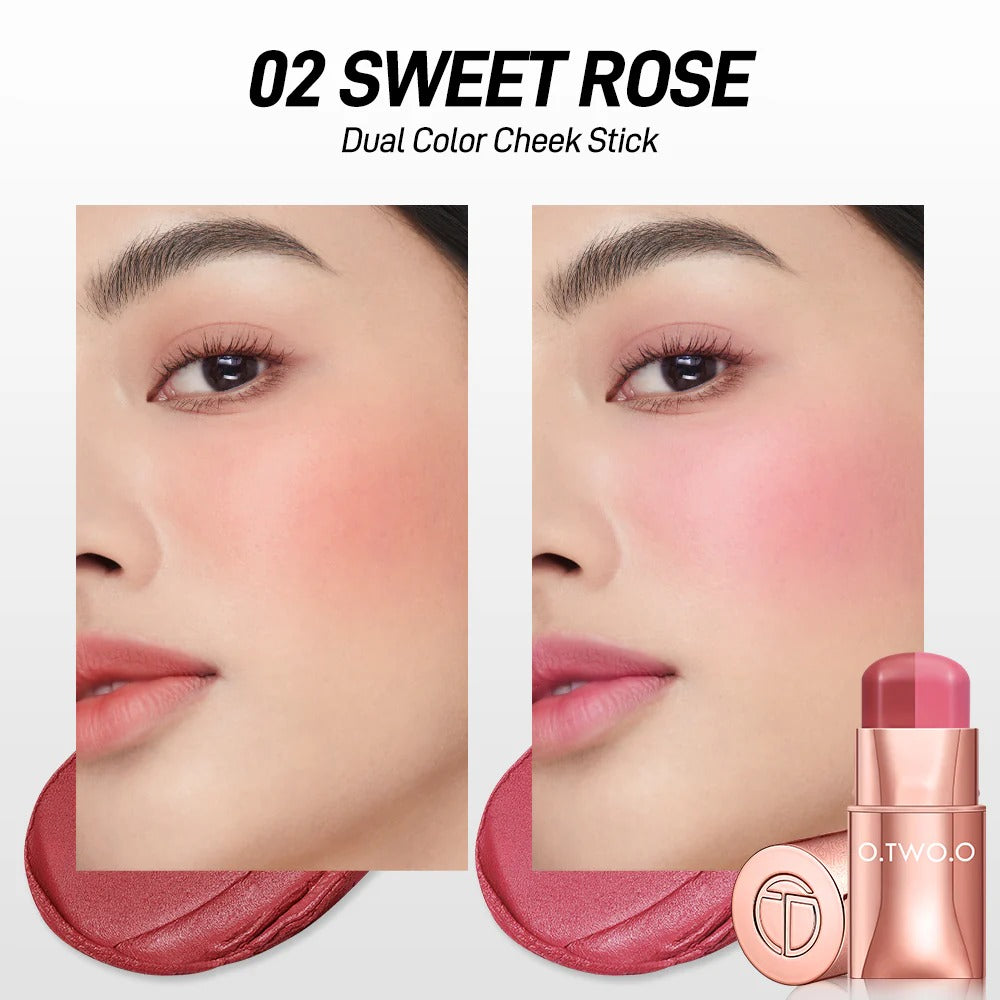 O.TWO.O Two-Color Blush Stick β High Pigment Nude Pink | Long-Wear, Silky Texture | Qatar