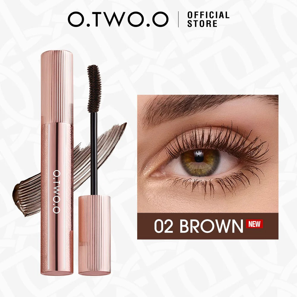 O.TWO.O Waterproof Lengthening Mascara – Black Brown Curl & Lift Formula | New in Qatar