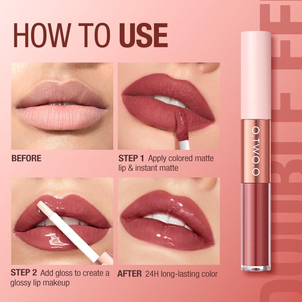 Two in One Double Effect Matte & Gloss Lipstick