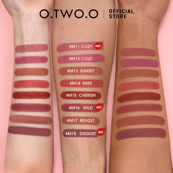 O.TWO.O Matte Finish Waterproof Long Wear Silky Lipstick