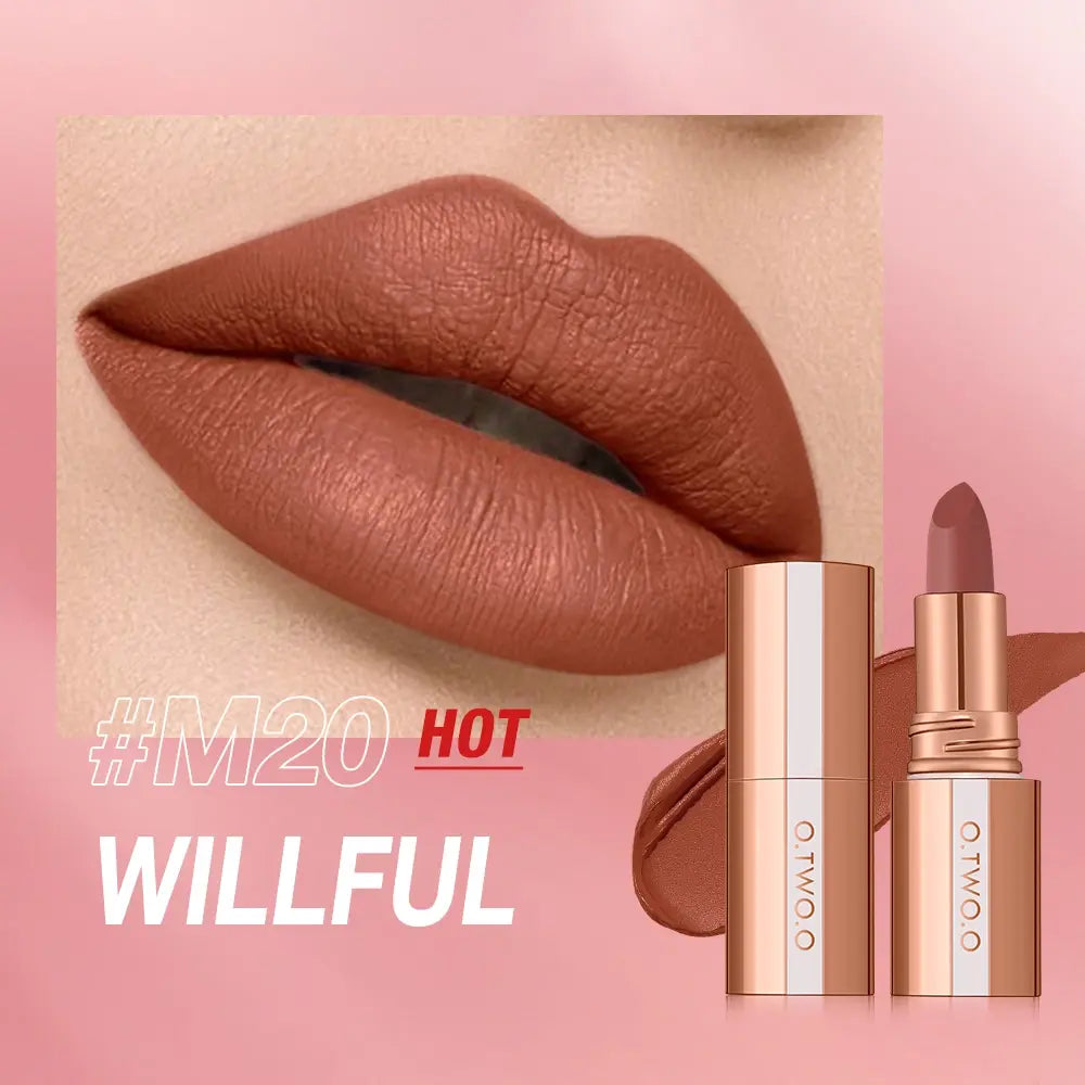 O.TWO.O Matte Finish Waterproof Long Wear Silky Lipstick