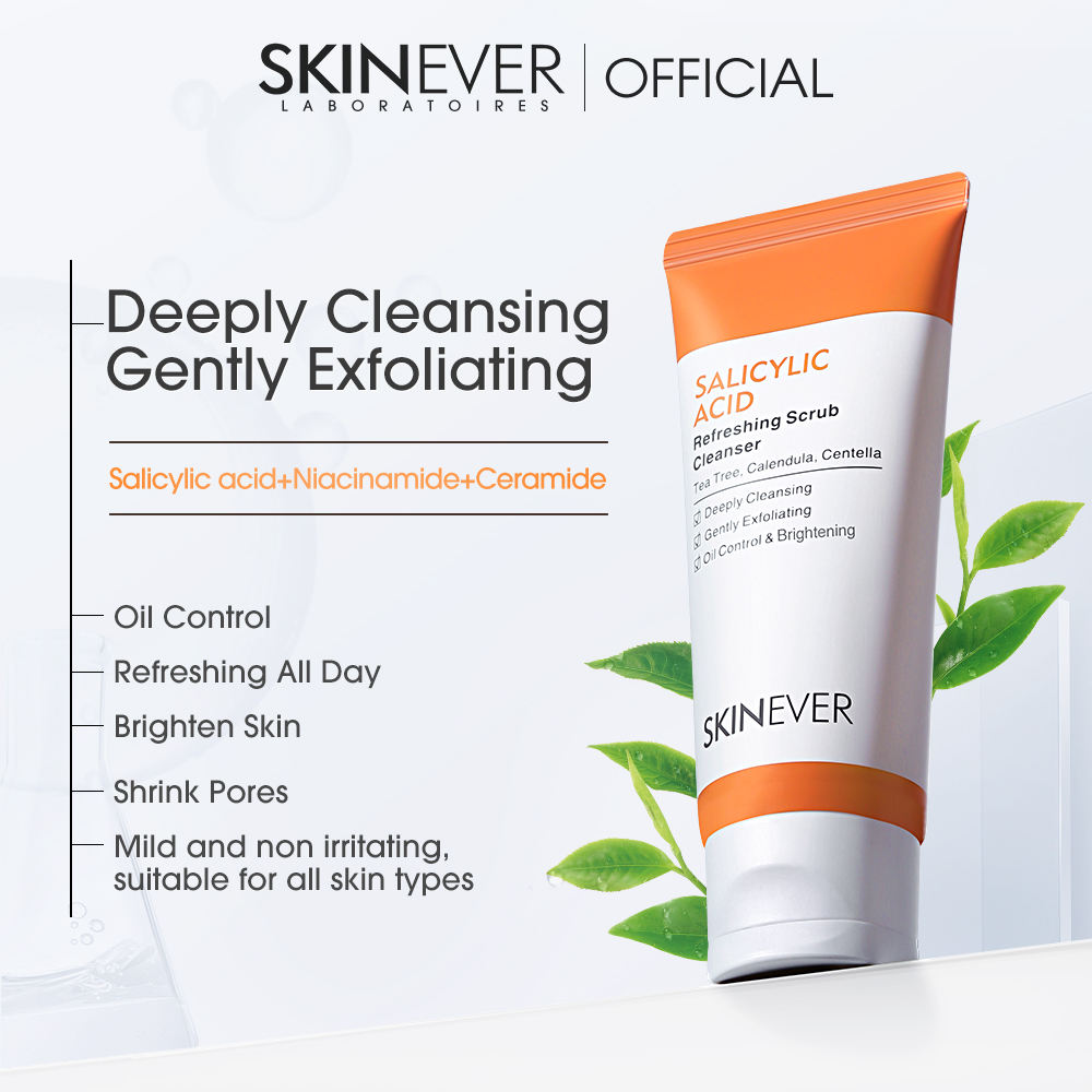 Skinever Salicylic Refreshing Scrub Cleanser - 75ml