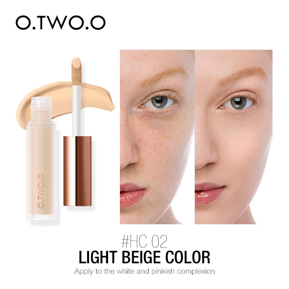 O.TWO.O Cosmetics Face Makeup High Cover Oil Control Long Lasting Liquid Concealer - 5.5g