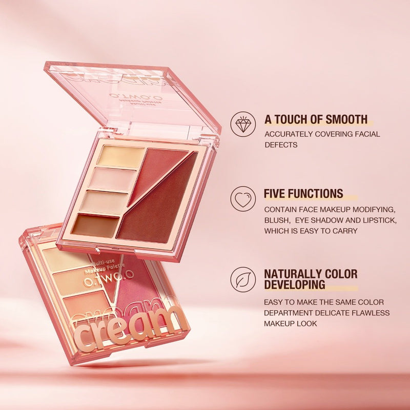 O.TWO.O Makeup Pallete Of Concealer Contour Blush Cream - 12g