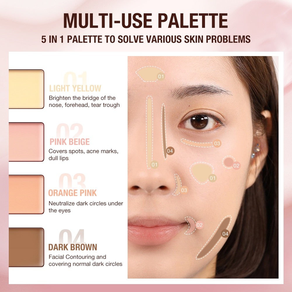 O.TWO.O Makeup Pallete Of Concealer Contour Blush Cream - 12g