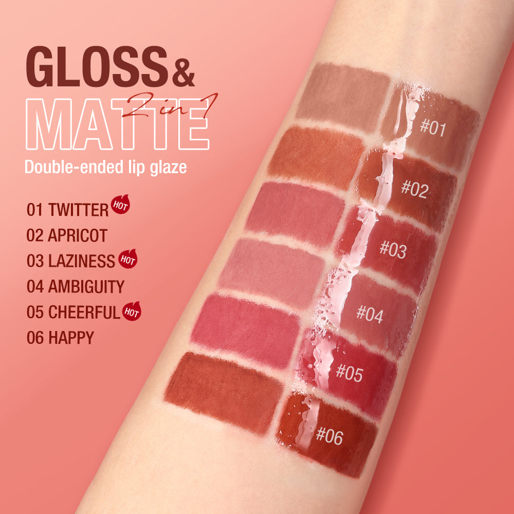 Two in One Double Effect Matte & Gloss Lipstick