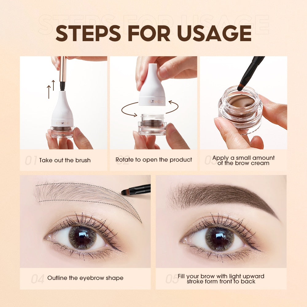 O.TWO.O Natural Shaping Dyeing Eyebrow Cream - 5g