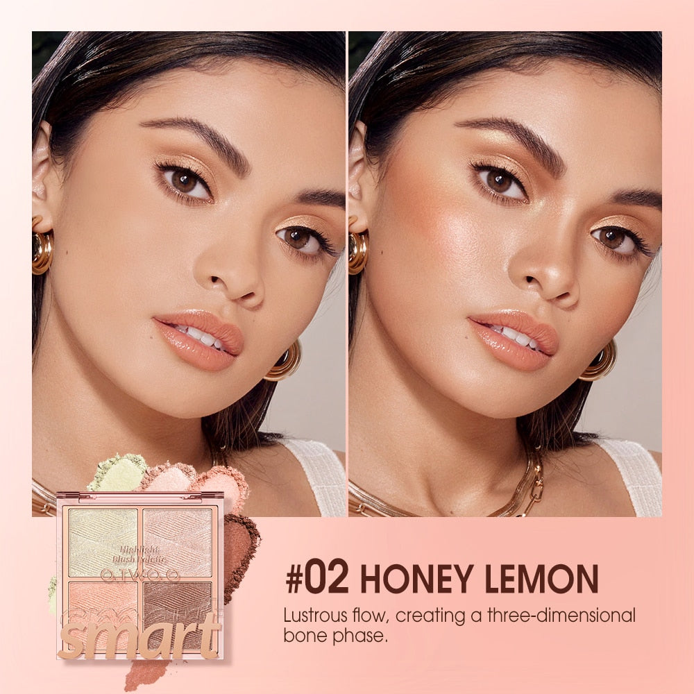 O.TWO.O Highlight Blush Palette - 11g