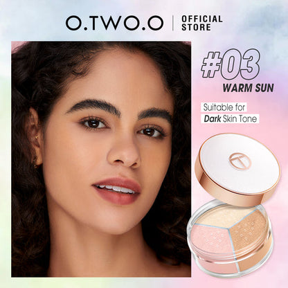 O.TWO.O Face Setting Powder 3 Color Fine Powder Oil Control Makeup Loose Powder