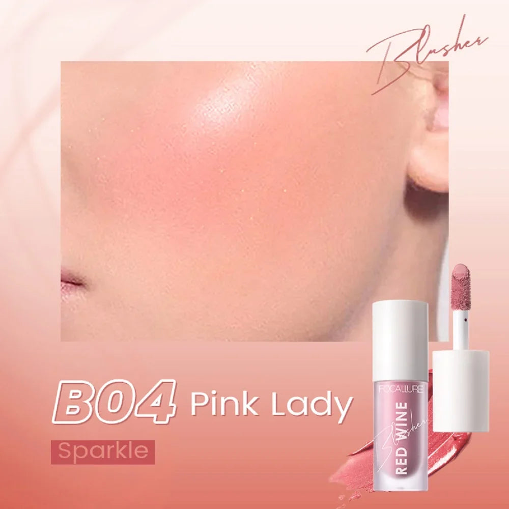 Focallure Hangover Red Wine Blusher - Liquid Cheek Colour