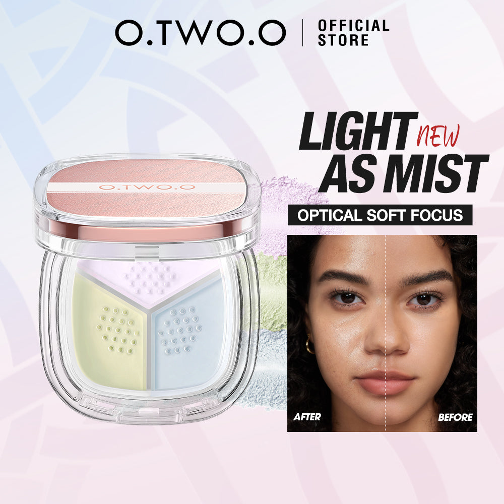 O.TWO.O High Quality Long Lasting Oil Control Loose Setting Powder 3-in-1 Delicate Lightweight