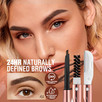 O.TWO.O 3 IN 1 Eyebrow Pen with Eyebrow scraper, brush, eyebrow pencil - 12g