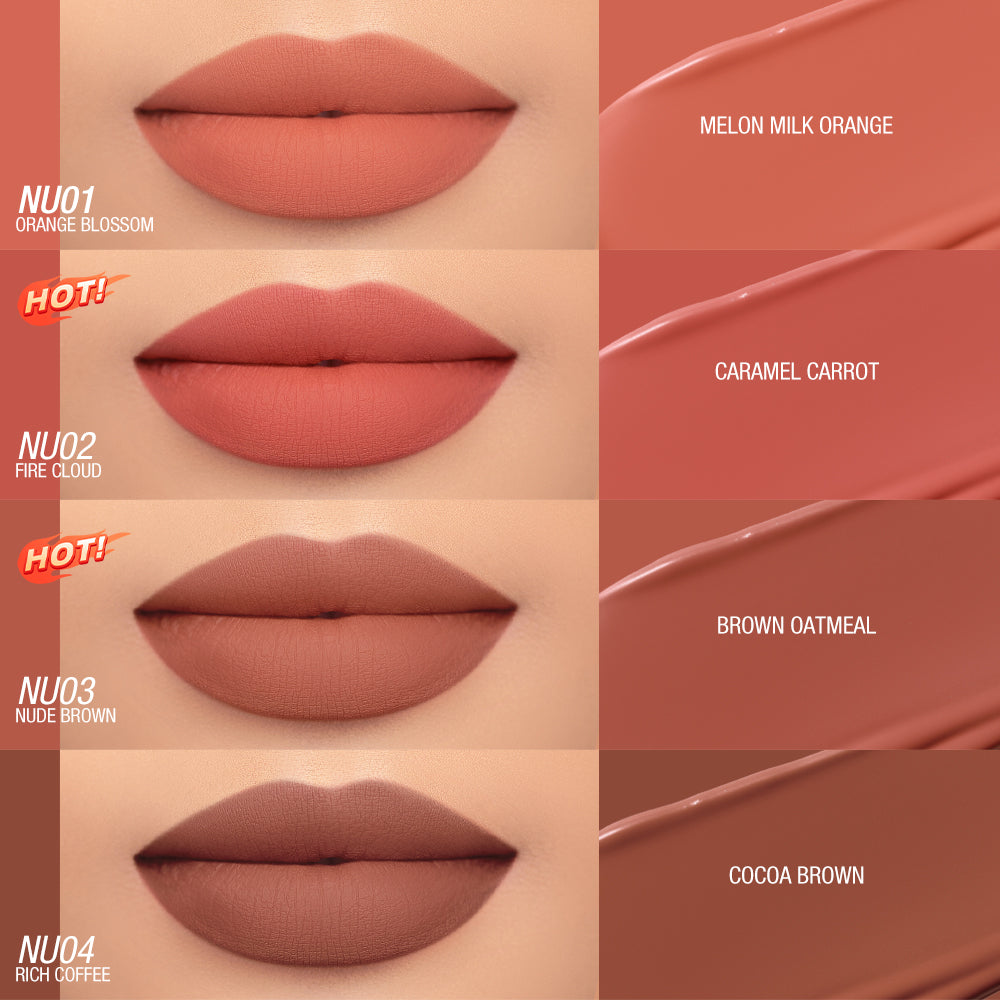 O.TWO.O New Waterproof Matte Long‑wearing Lip Mud Highpigment Lip Gloss