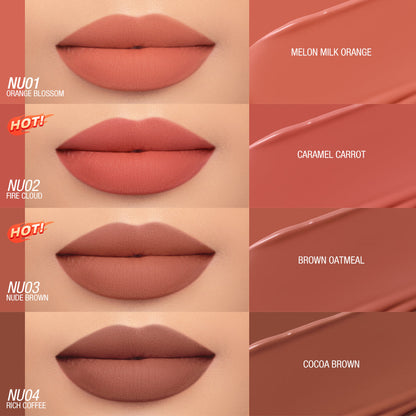 O.TWO.O New Waterproof Matte Long‑wearing Lip Mud Highpigment Lip Gloss