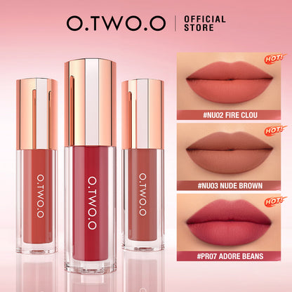O.TWO.O New Waterproof Matte Long‑wearing Lip Mud Highpigment Lip Gloss
