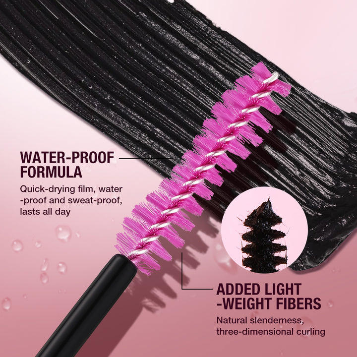 2 IN 1 Long Wear Black Eyeliner Lengthening Non- Smudge Mascara