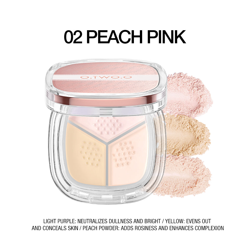 O.TWO.O High Quality Long Lasting Oil Control Loose Setting Powder 3-in-1 Delicate Lightweight