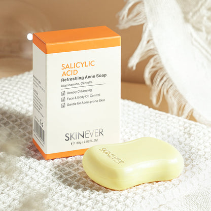 Skinever Salicylic Acid Refreshing Acne Soap - 80g