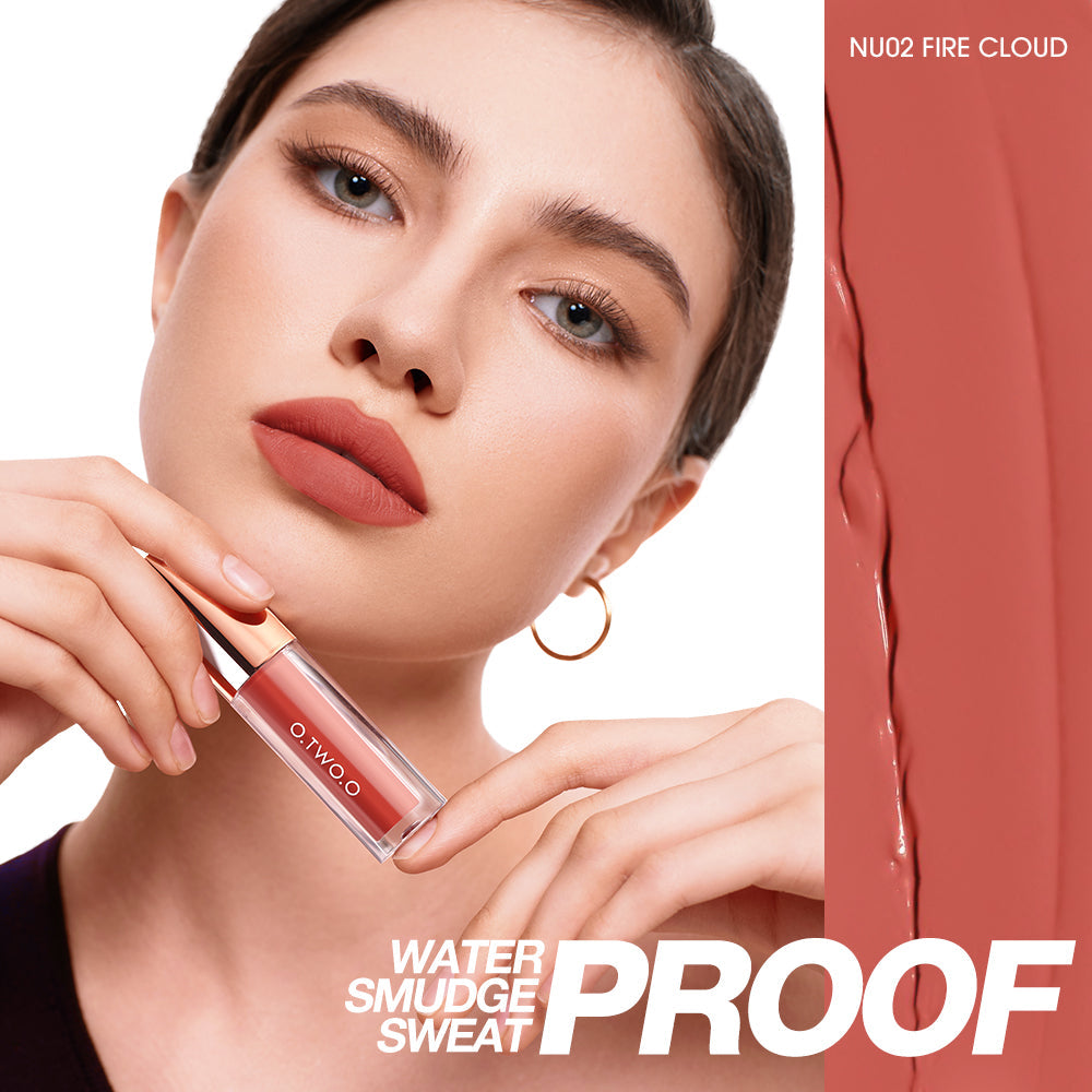 O.TWO.O New Waterproof Matte Long‑wearing Lip Mud Highpigment Lip Gloss