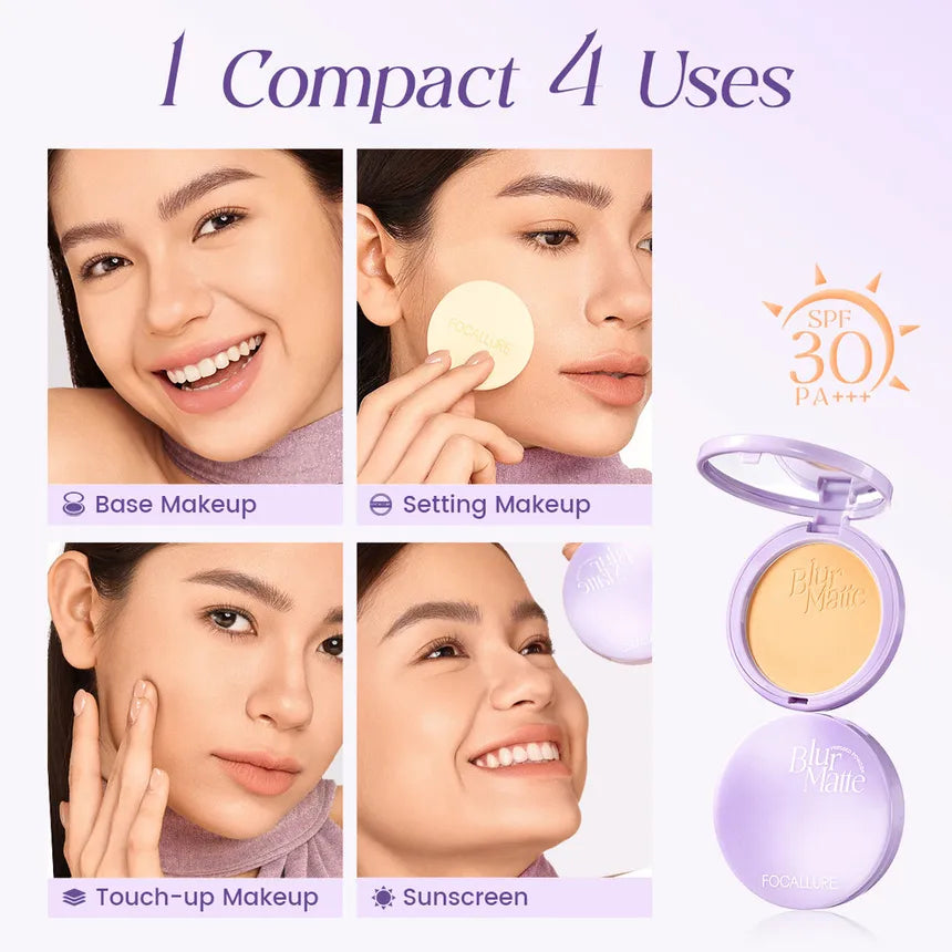 Focallure Blur Matte Pressed Powder - Face Setting Powder