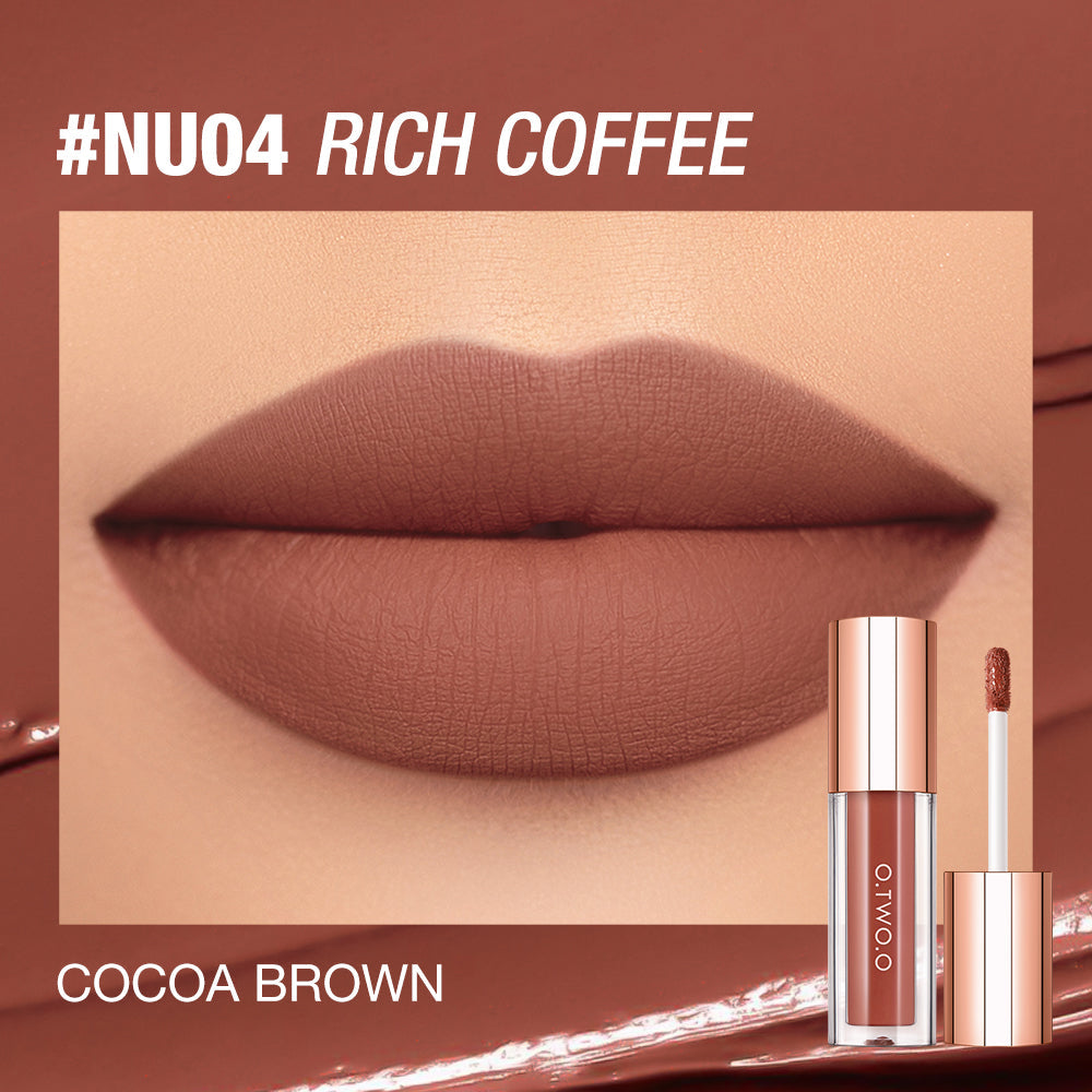 O.TWO.O New Waterproof Matte Long‑wearing Lip Mud Highpigment Lip Gloss