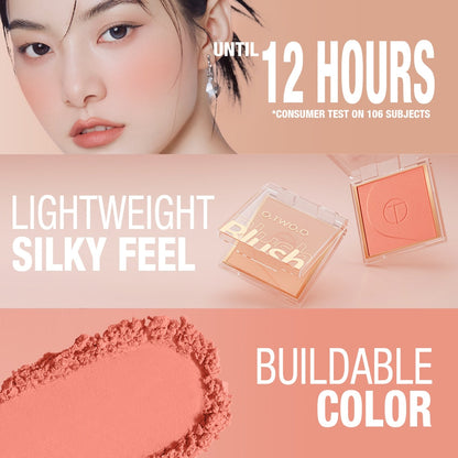 O.TWO.O High Pigment 6 Natrual Color Blush Pallete Pink Blush Powder - 5g