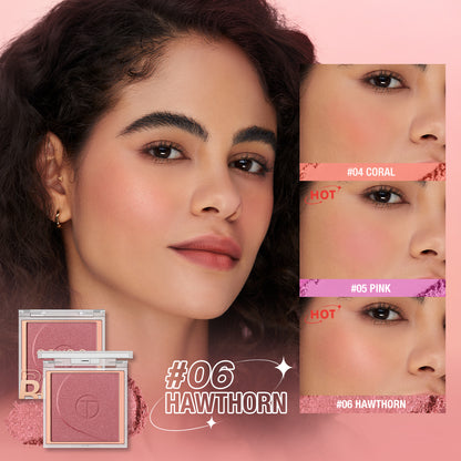 O.TWO.O High Pigment 6 Natrual Color Blush Pallete Pink Blush Powder - 5g