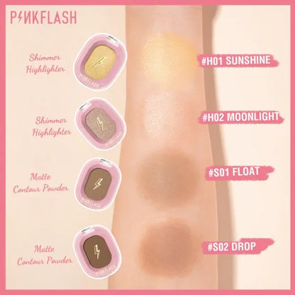 PINKFLASH Shimmer Highlighter & Matte Contour Powder [F02] PINKFLASH