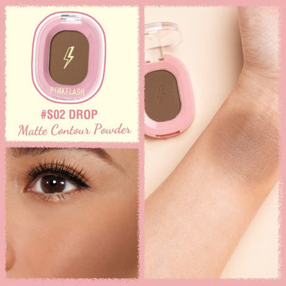 PINKFLASH Shimmer Highlighter & Matte Contour Powder [F02] #S02 Drop