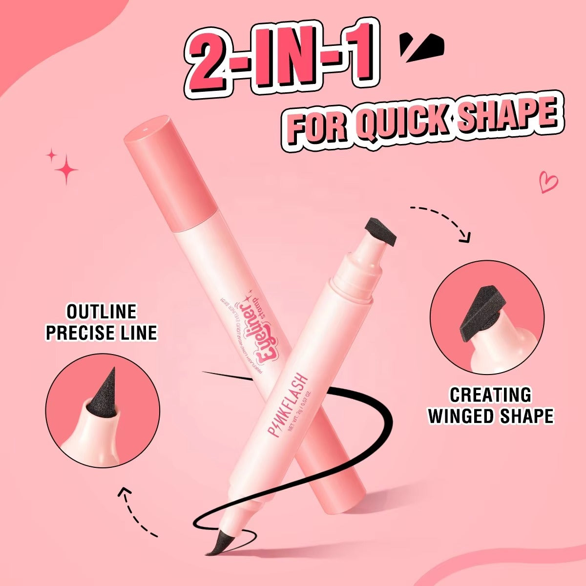 PINKFLASH Long-wear Liquid Eyeliner [E24] PINKFLASH