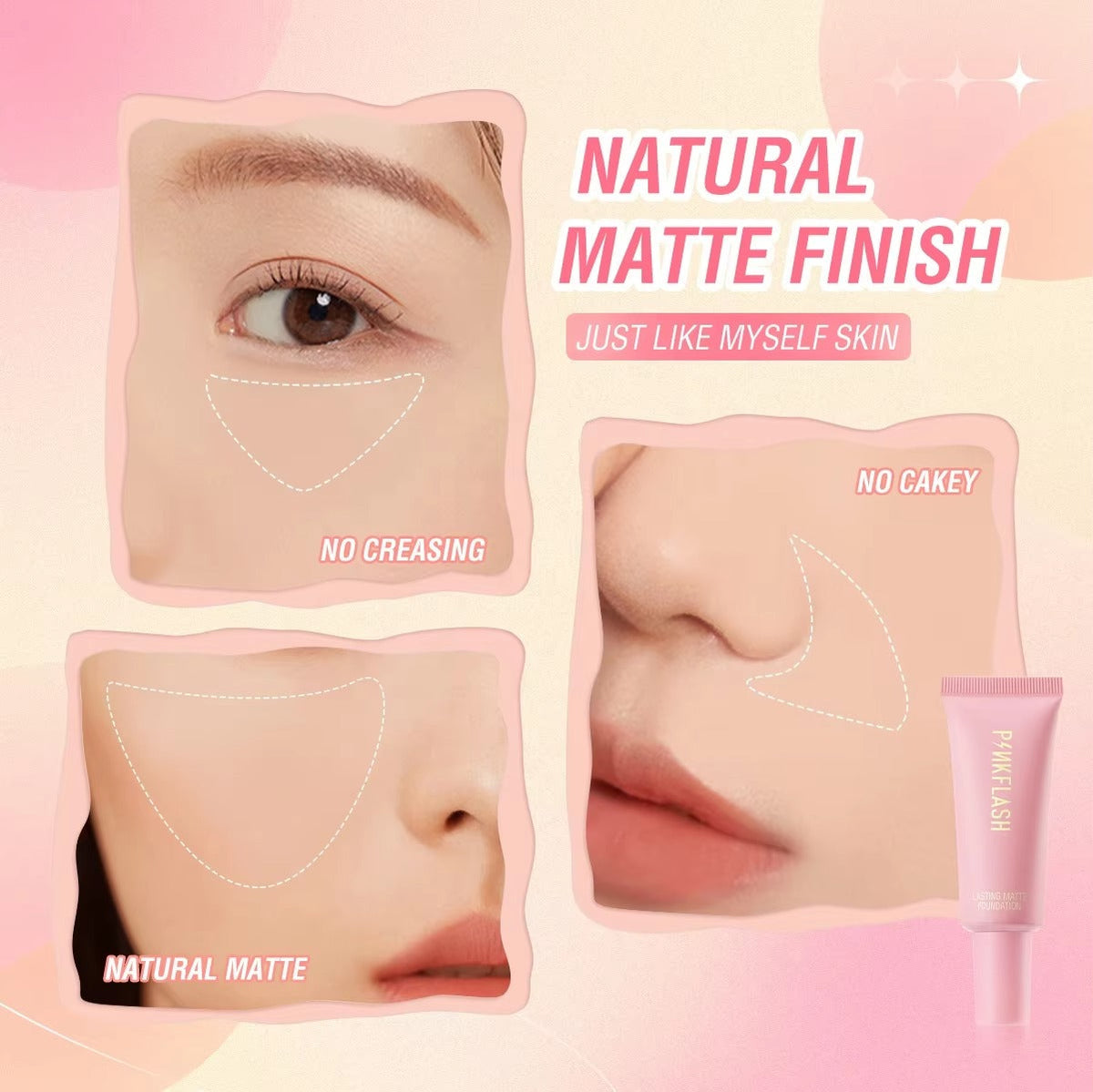 PINKFLASH Lasting Matte Foundation [F03] PINKFLASH
