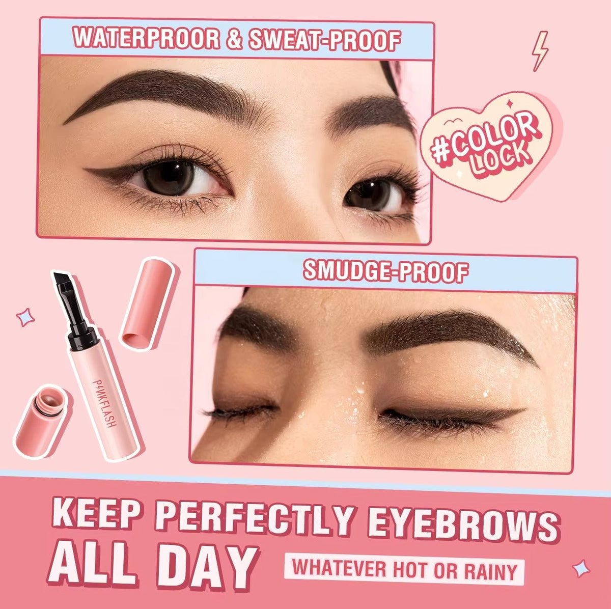 PINKFLASH Smudge Proof Brow Pomade [E16] PINKFLASH