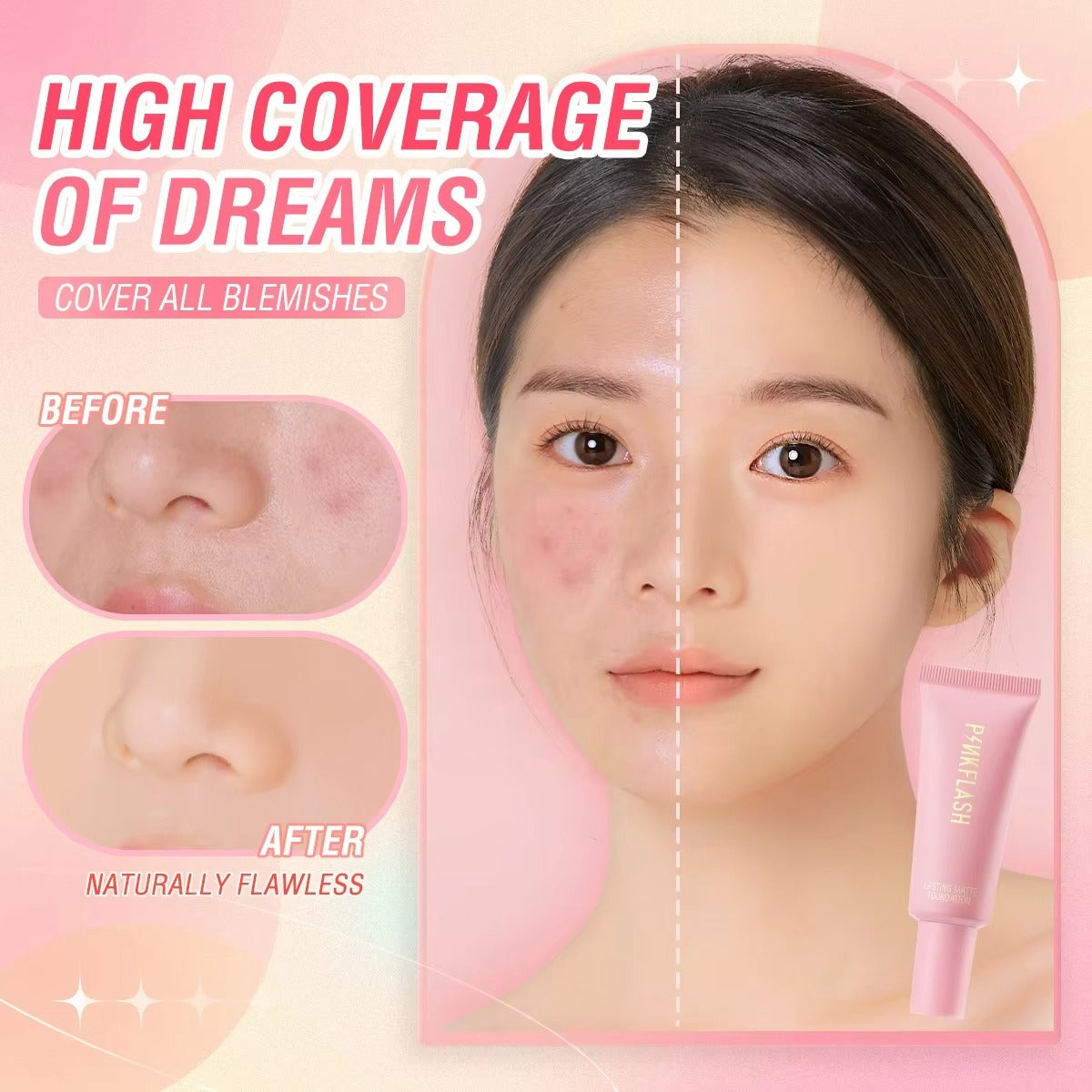 PINKFLASH Lasting Matte Foundation [F03] PINKFLASH