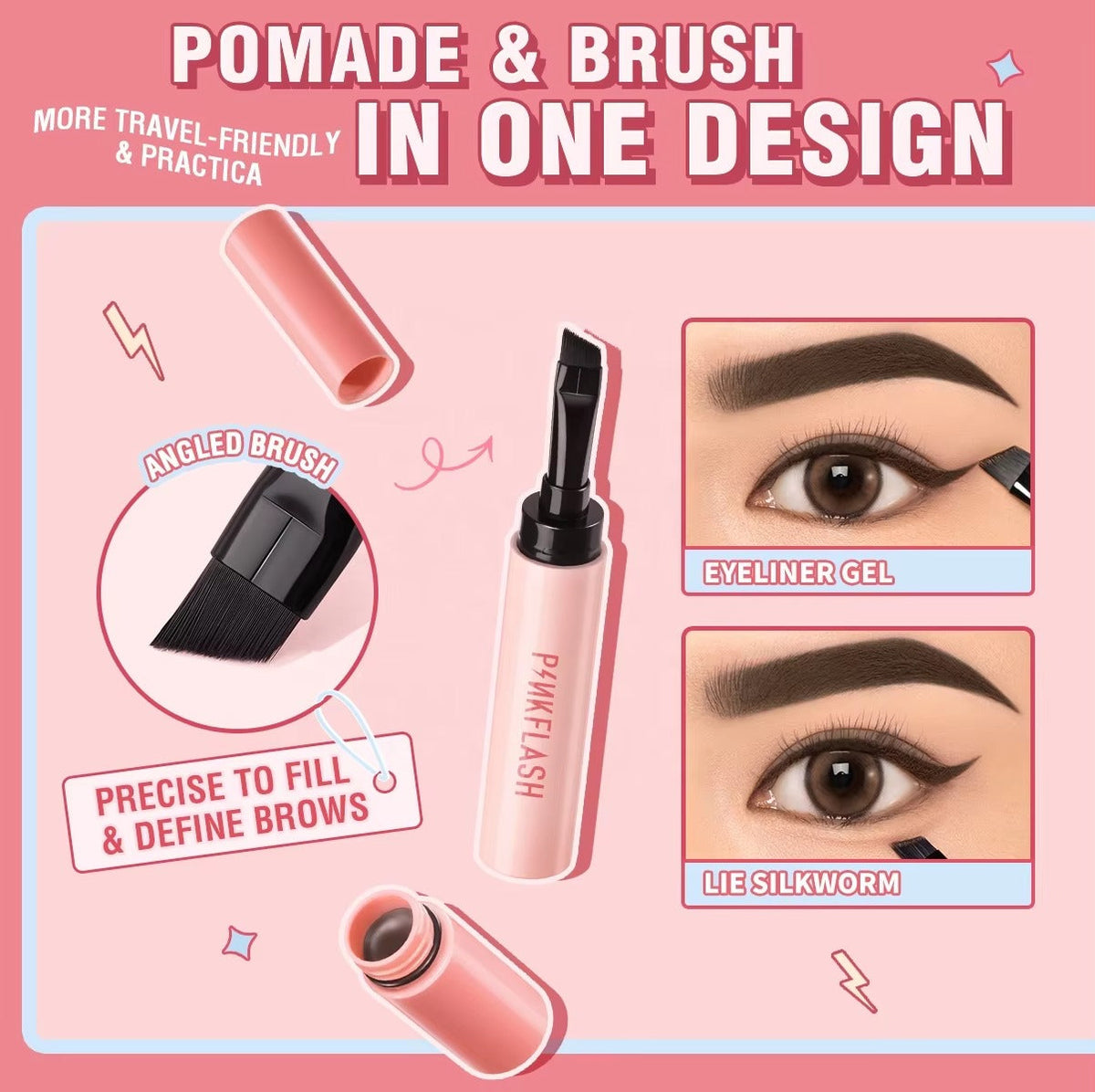 PINKFLASH Smudge Proof Brow Pomade [E16] PINKFLASH