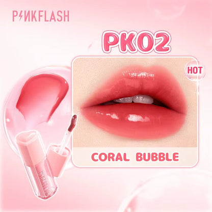 PINKFLASH Watery Transferproof Lip Cream [L21] #PK02 Coral Bubble