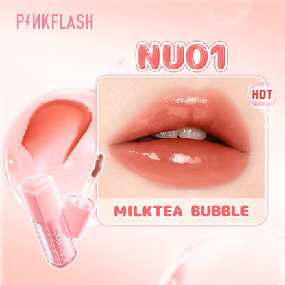 PINKFLASH Watery Transferproof Lip Cream [L21] #NU01 Milktea Bubble